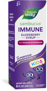 <{%PRIMARY_15359%}>Nature's Way® | Sambucus Immune Elderberry Syrup for Kids*, 8 fl oz (240 ml), Elderberry