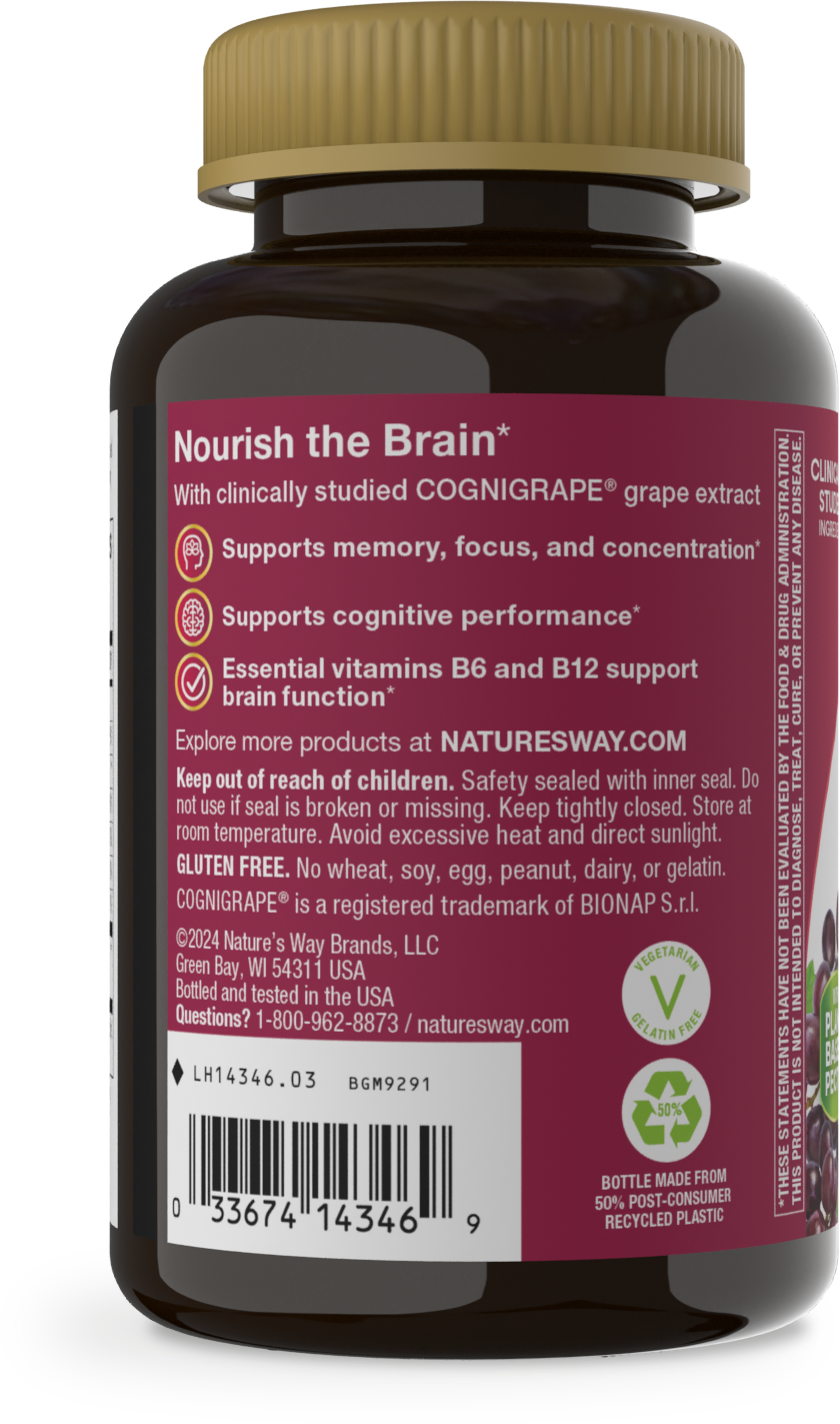 <{%360IMAGE2_14346%}>Nature's Way® | Brain Fuel Gummy - left side of pack