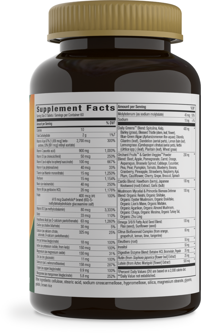<{%360IMAGE5_14928%}>Nature's Way® | Alive! Max3 Potency Adult Complete Multivitamin - right side of pack
