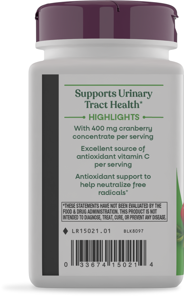 <{%360IMAGE6_15021%}>Nature's Way® | Cranberry Premium Blend - left side of pack