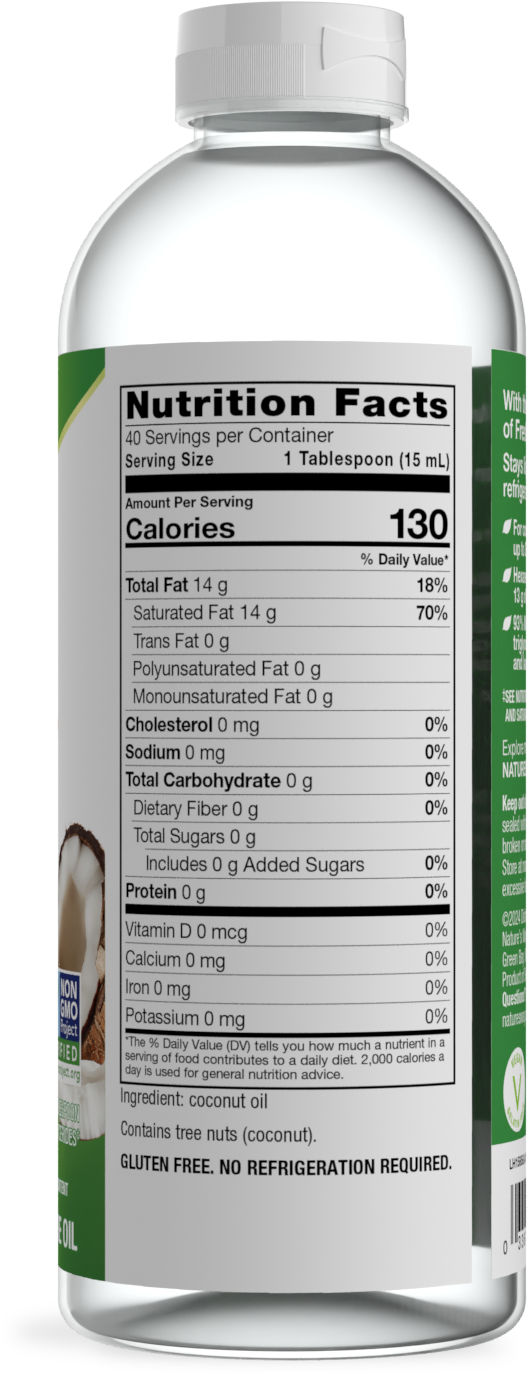 <{%360IMAGE4_15858%}>Nature's Way® | Liquid Coconut Oil - right side of pack