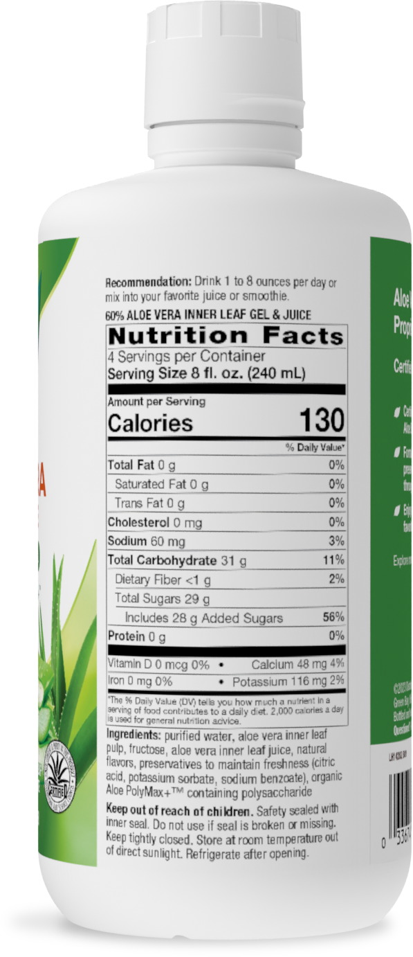 <{%360IMAGE1_14282%}>Nature's Way® | Aloe Vera Inner Leaf Gel & Juice - right side of pack
