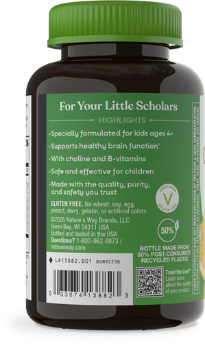 Nature's Way® | Kids Brain Builder Gummies - left side of pack Sku:13882