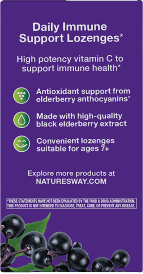 <{%360IMAGE2_14001%}>Nature's Way® | Sambucus Immune Lozenges - left side of pack
