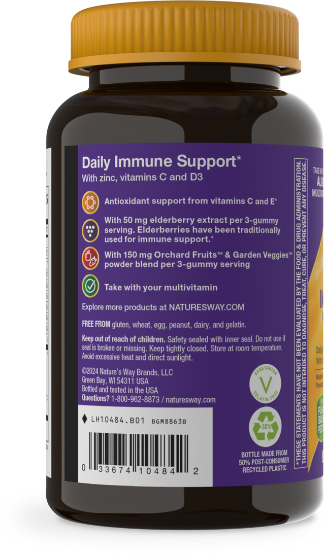 <{%360IMAGE2_10484%}>Nature's Way® | Alive! Immune Gummy With Elderberry Extract - left side of pack