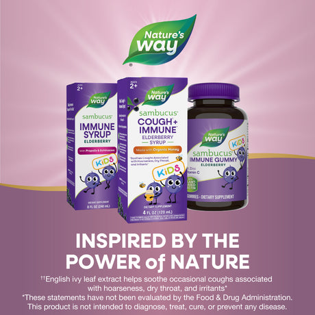 <{%MAIN5_13315%}>Nature's Way® | Sambucus Kids Cough +♢ Immune* Elderberry Syrup