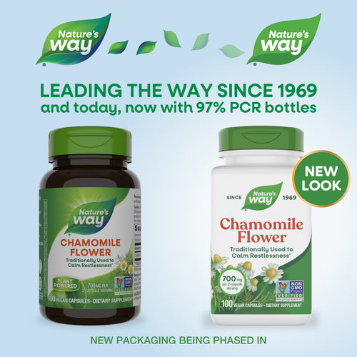 Nature's Way® | Chamomile Flowers - package updates old to new Sku:11600