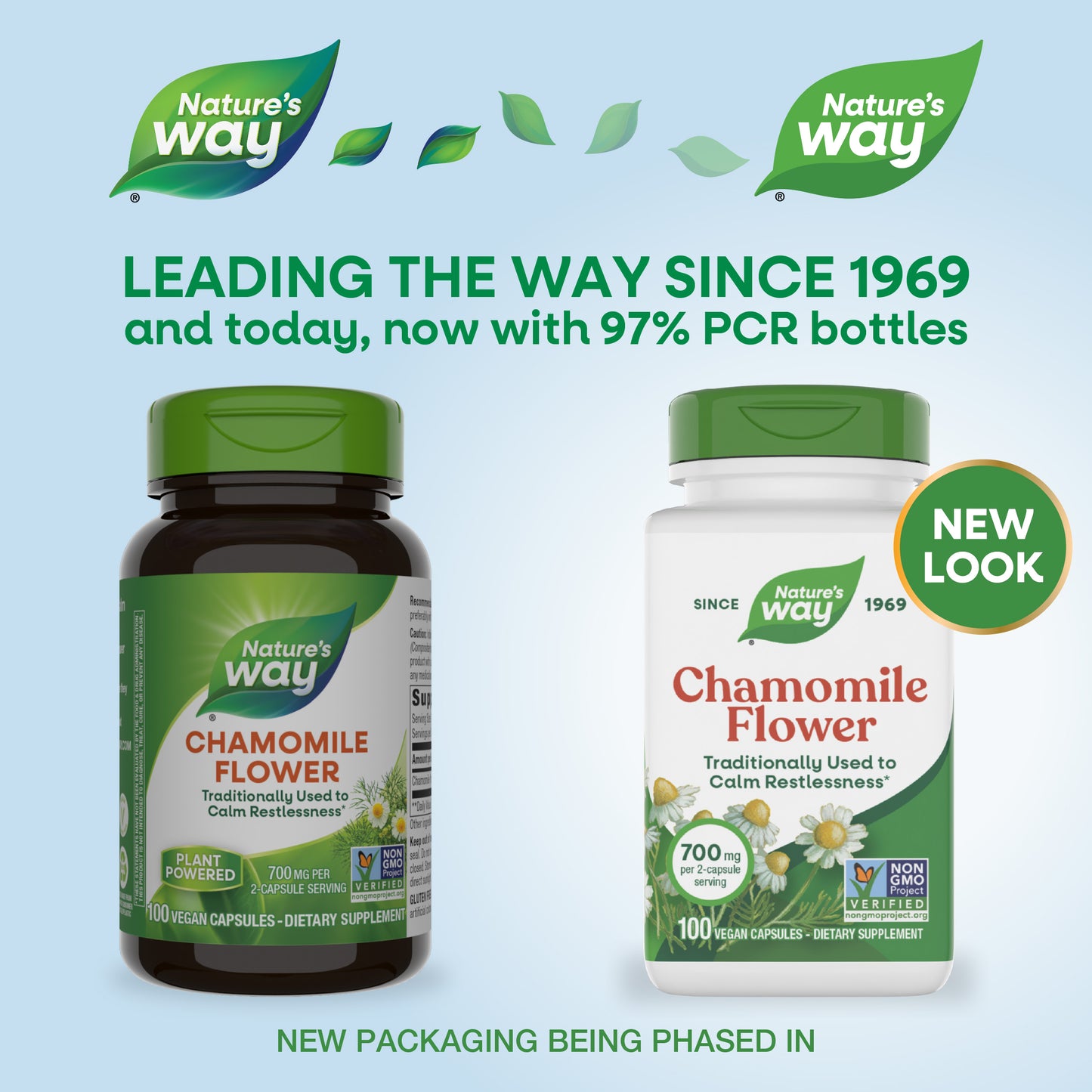 <{%MAIN1_11600%}>Nature's Way® | Chamomile Flowers - package updates old to new