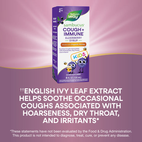 <{%MAIN3_13315%}>Nature's Way® | Sambucus Kids Cough +♢ Immune* Elderberry Syrup