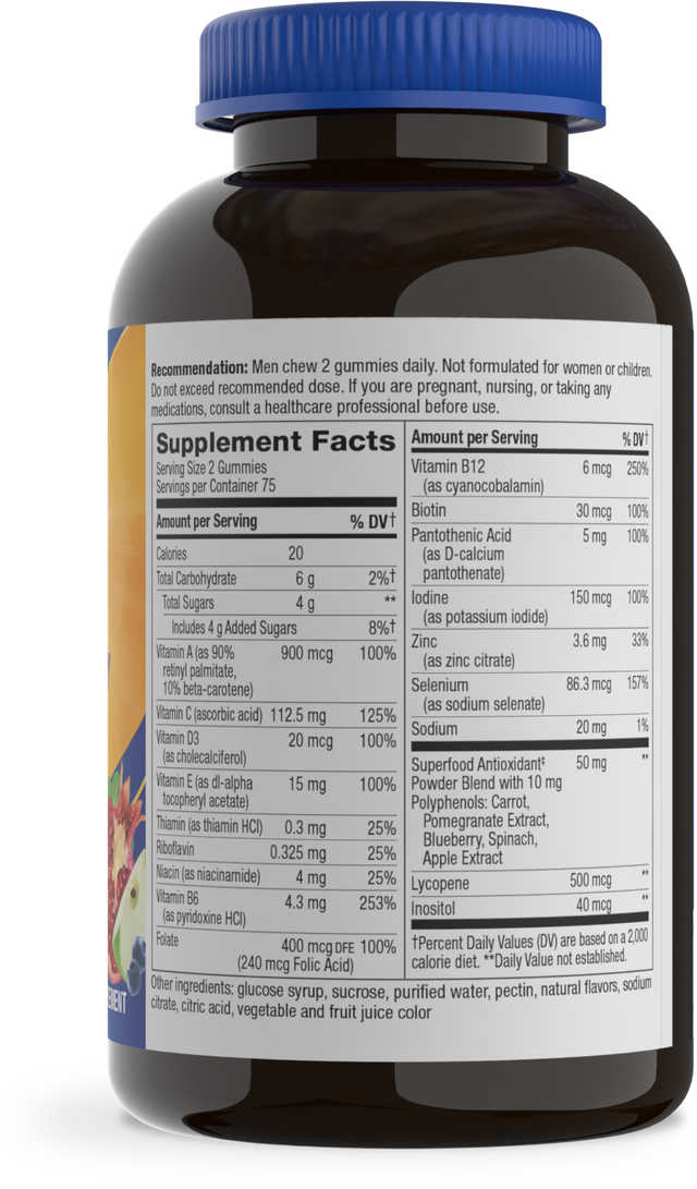 <{%360IMAGE1_14066%}>Nature's Way® | Alive! Men's Gummy Multivitamin - right side of pack