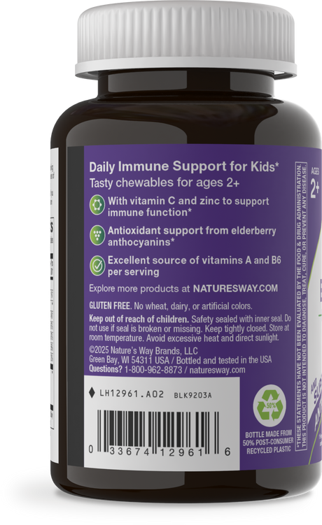<{%360IMAGE2_12961%}>Nature's Way® | Sambucus Elderberry Kids Immune Chewable - right side of pack