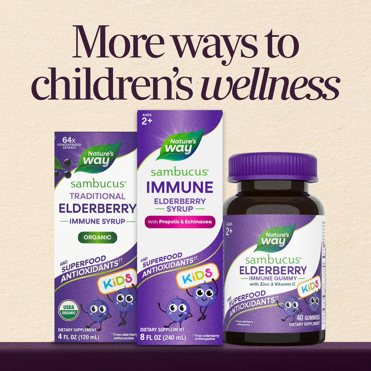 <{%MAIN6_15359%}>Nature's Way® | Sambucus Immune Elderberry Syrup for Kids*