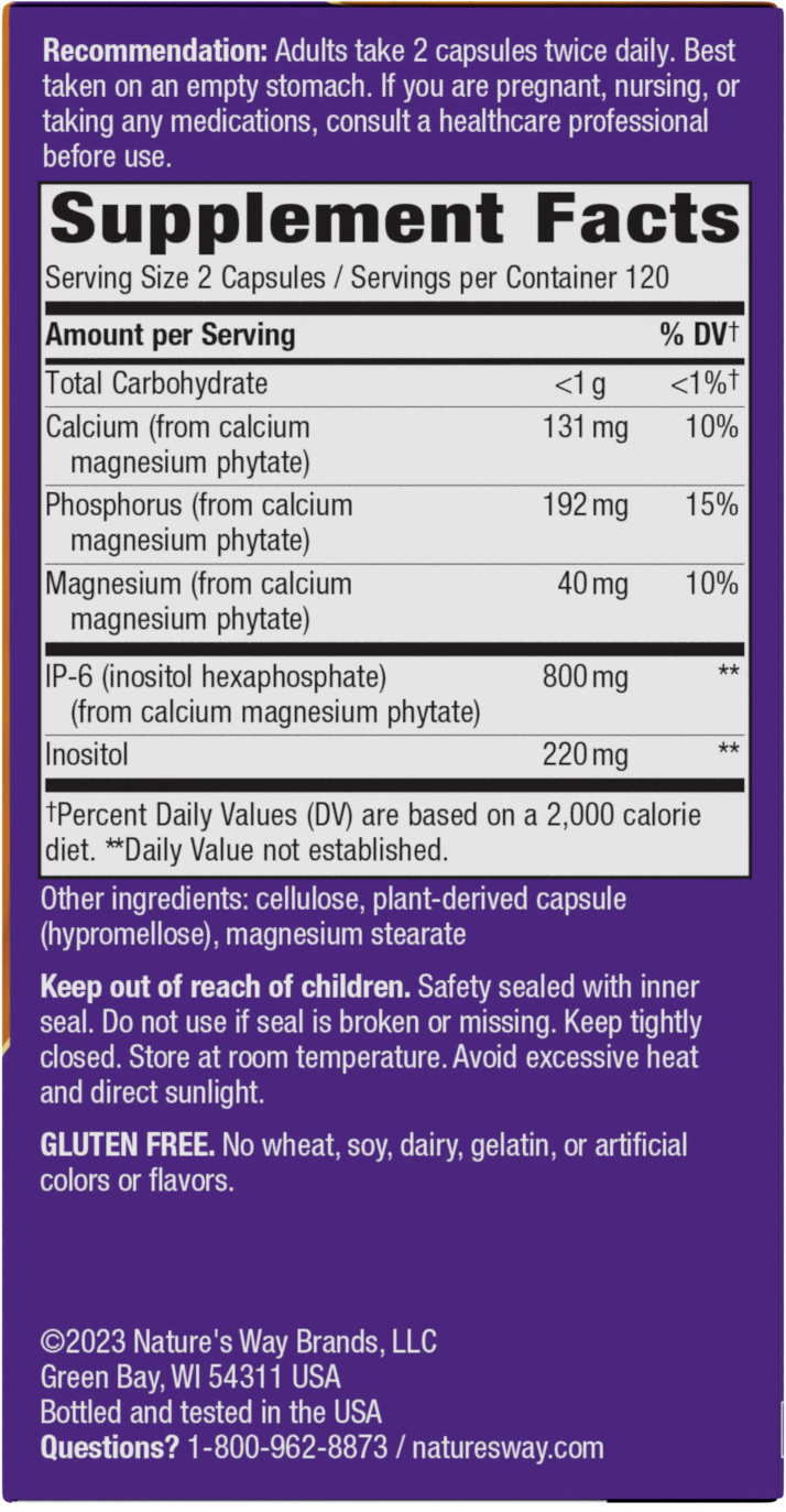 <{%360IMAGE5_05800%}>Nature's Way® | Cell Forté IP-6 & Inositol - right side of pack