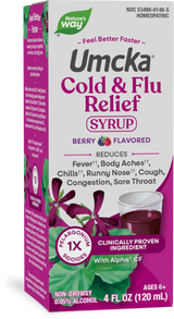 <{%PRIMARY_15148%}>Nature's Way® | Umcka Cold & Flu Relief Syrup, 4 fl oz (120 ml), Berry