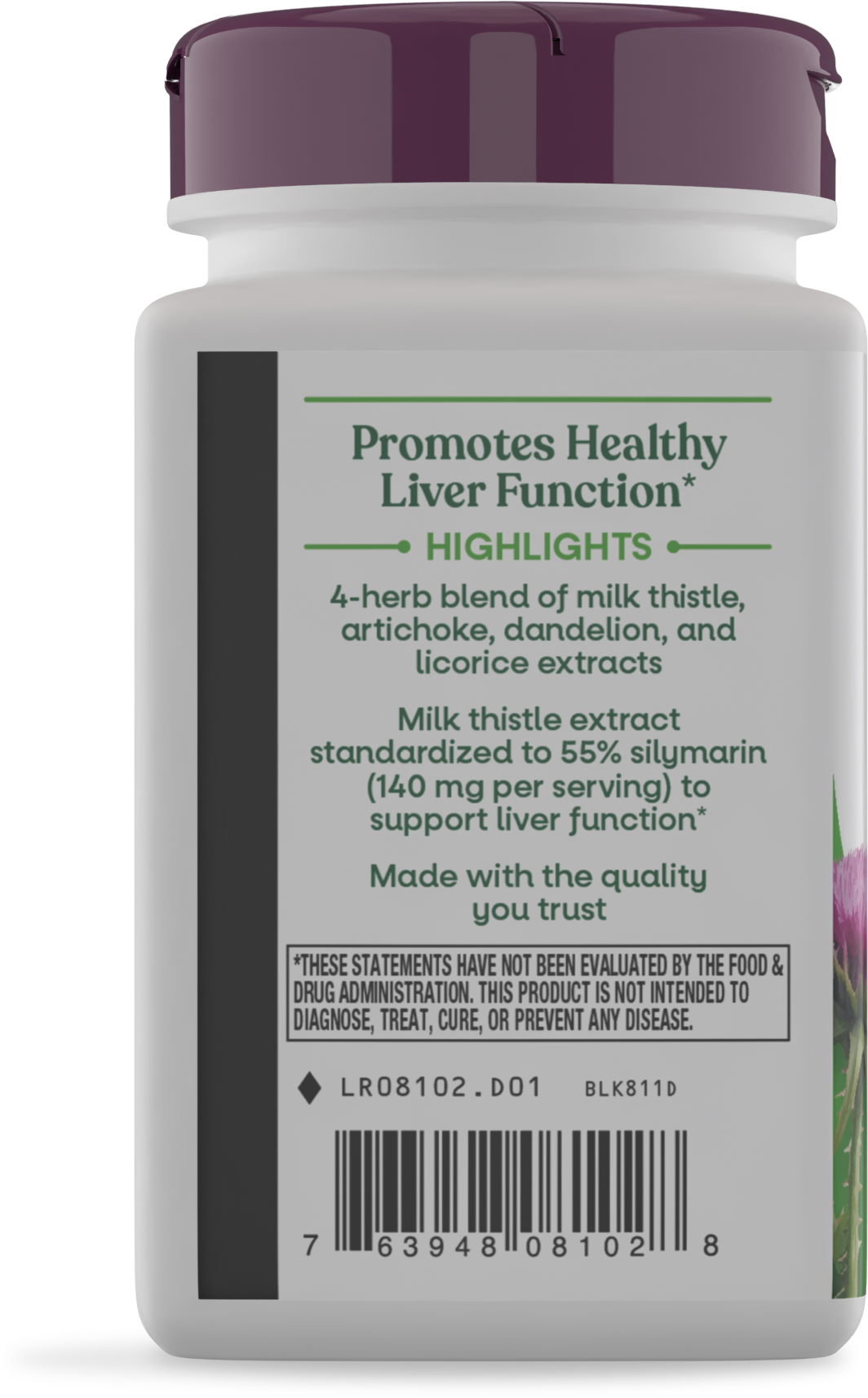 <{%360IMAGE2_08102%}>Nature's Way® | Super Milk Thistle - left side of pack