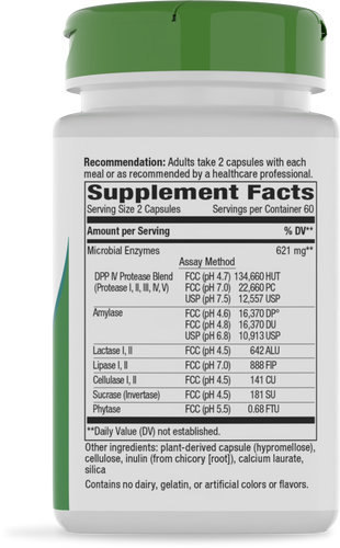 Nature's Way® | Gluten Defense - right side of pack Sku:03952