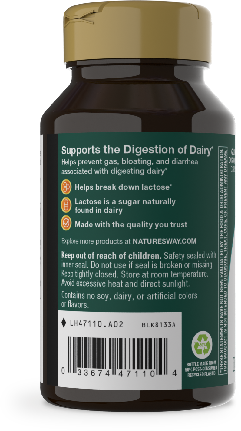 <{%360IMAGE2_47110%}>Nature's Way® | Lactose Defense Digestive Enzymes - left side of pack