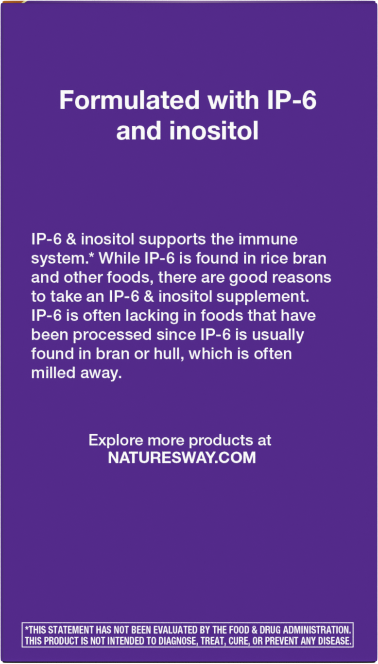 <{%360IMAGE3_05802%}>Nature's Way® | Cell Forté IP-6 & Inositol - back of pack