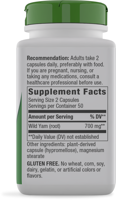 <{%360IMAGE1_17870%}>Nature's Way® | Wild Yam Root - right side of pack