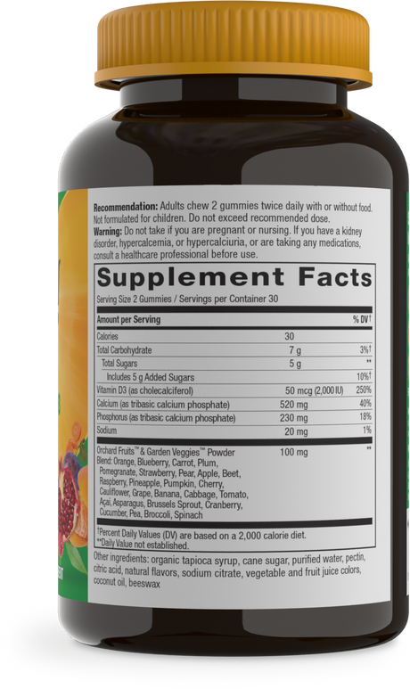 <{%360IMAGE1_10255%}>Nature's Way® | Alive! Calcium & Vitamin D3 Gummies - right side of pack