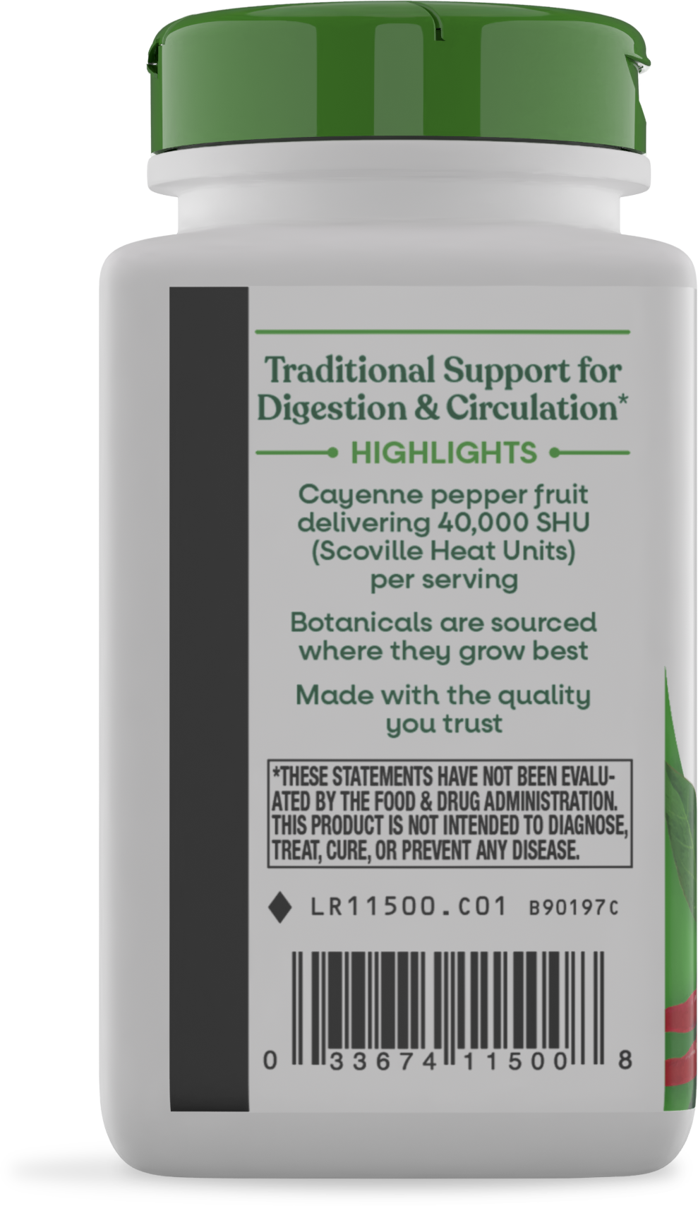 <{%360IMAGE2_11500%}>Nature's Way® | Cayenne Fruit - left side of pack