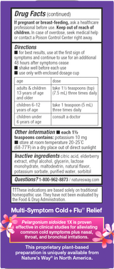 <{%360IMAGE2_15136%}>Nature's Way® | Sambucus Cold+Flu Relief Elderberry Syrup - back of pack