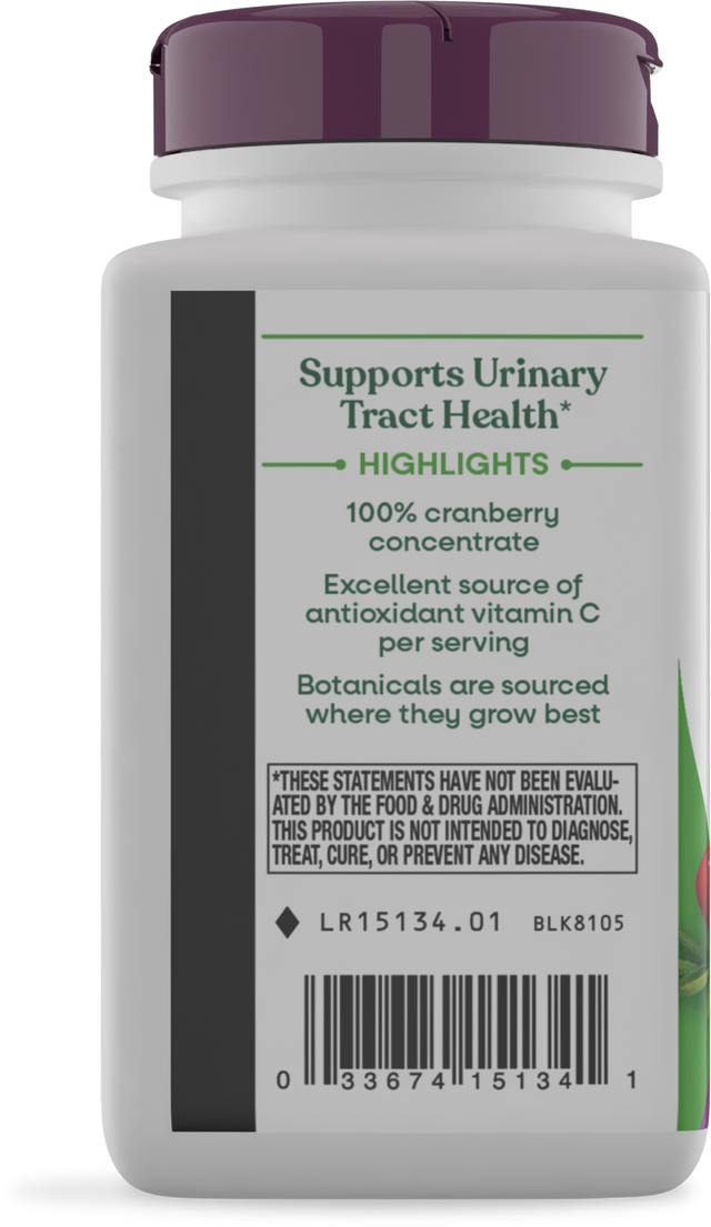 <{%360IMAGE6_15134%}>Nature's Way® | Cranberry Premium Blend - left side of pack