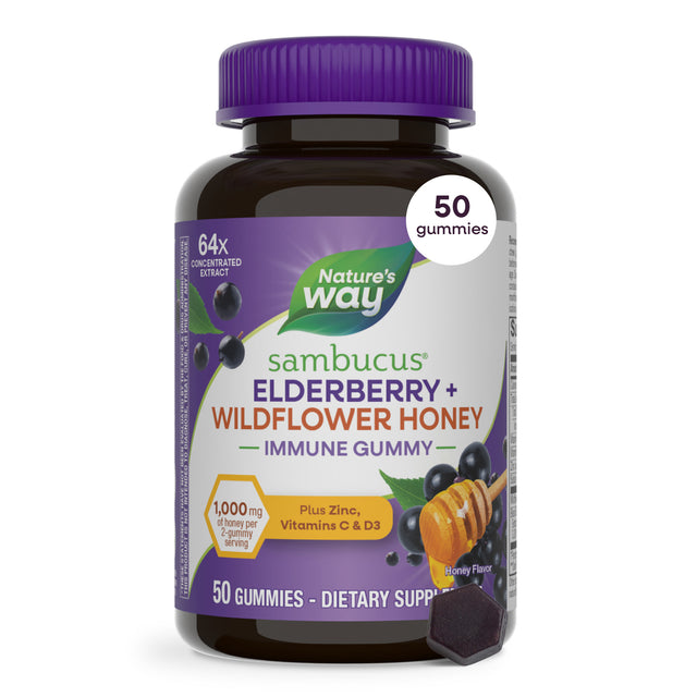<{%MAIN6_15761%}>Nature's Way® | Sambucus Elderberry + Wildflower Honey Immune Gummy