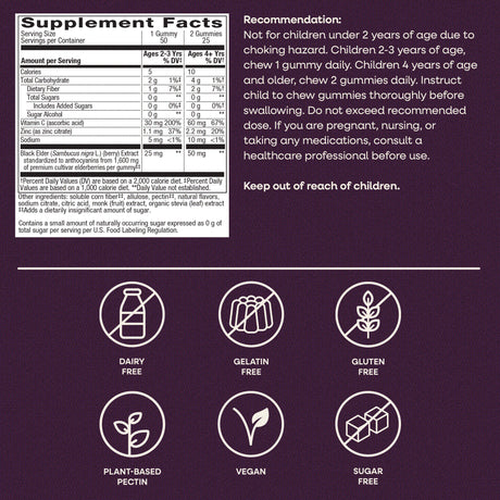 <{%MAIN5_15027%}>Nature's Way® | Sambucus Elderberry Zero Sugar Immune Gummies for Kids
