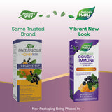 <{%MAIN1_13313%}>Nature's Way® | Sambucus Cough +♢ Immune* Elderberry Syrup - package updates old to new