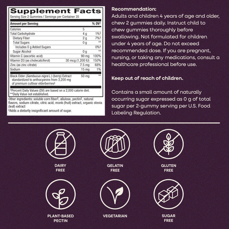 <{%MAIN12_14617%}>Nature's Way® | Sambucus Elderberry Zero Sugar Immune Gummy