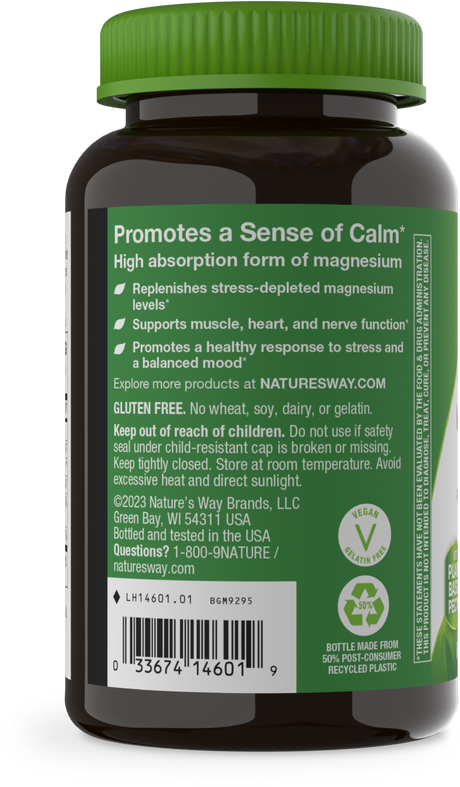 <{%360IMAGE5_14601%}>Nature's Way® | Magnesium Gummy - left side of pack