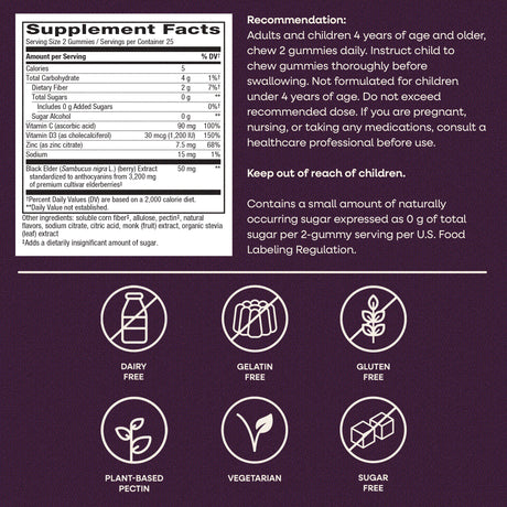 <{%MAIN5_14616%}>Nature's Way® | Sambucus Elderberry Zero Sugar Immune Gummy