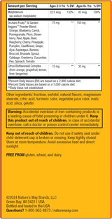 <{%360IMAGE2_15786%}>Nature's Way® | Alive! Kids Chewable Multivitamin - back of pack