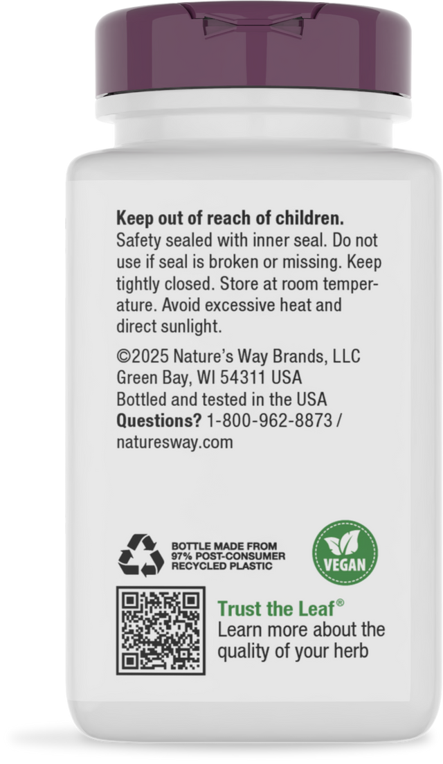 <{%360IMAGE3_15493%}>Nature's Way® | Holy Basil Standardized Extract - back of pack