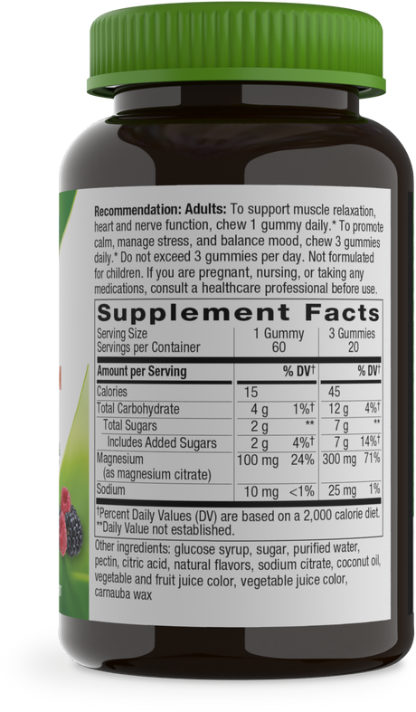 <{%360IMAGE4_14601%}>Nature's Way® | Magnesium Gummy - right side of pack