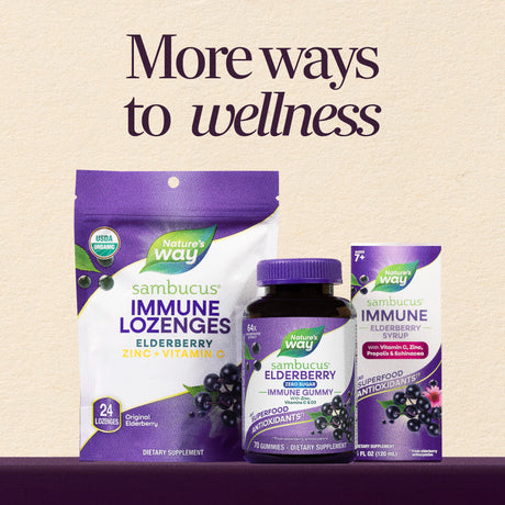 <{%MAIN13_14617%}>Nature's Way® | Sambucus Elderberry Zero Sugar Immune Gummy