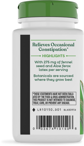 Nature's Way® | Aloe Latex With Fennel - left side of pack Sku:10150