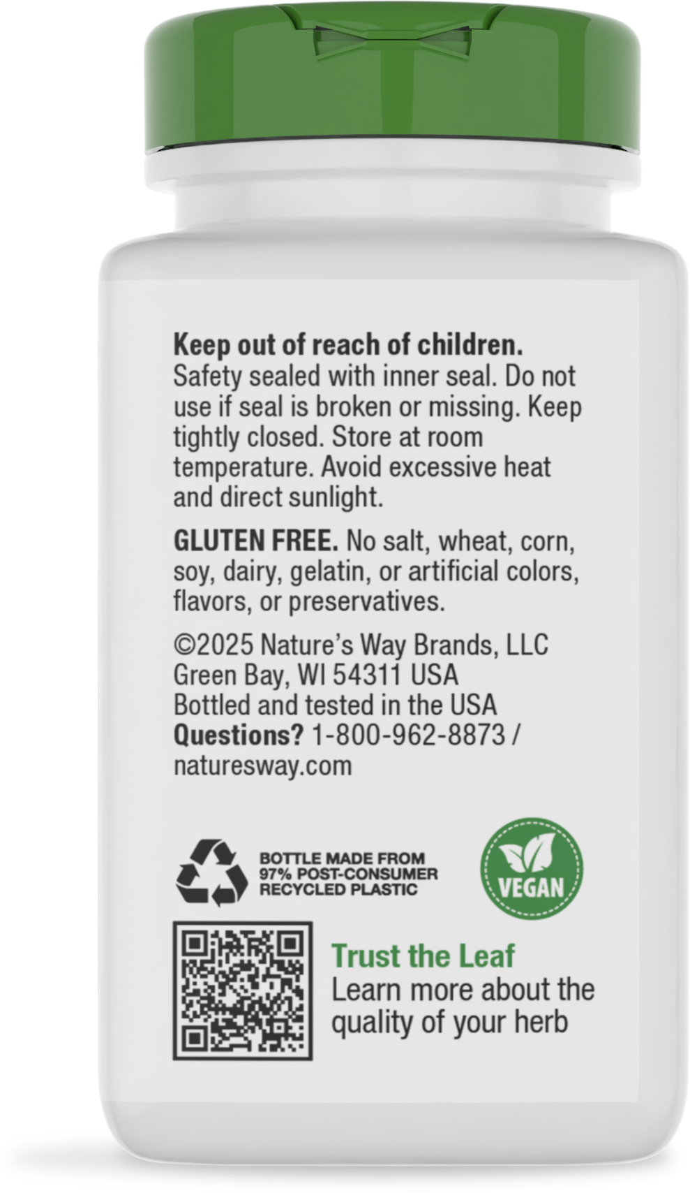 <{%360IMAGE3_13700%}>Nature's Way® | Goldenseal Herb - back of pack