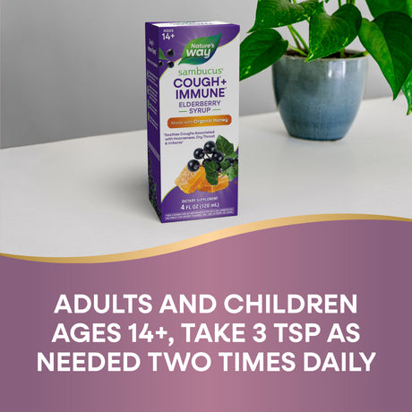 <{%DETAIL2_13313%}>Nature's Way® | Sambucus Cough +♢ Immune* Elderberry Syrup - product recommendations