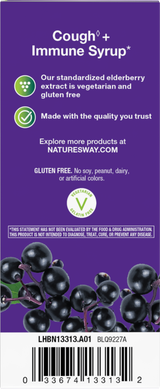 <{%360IMAGE2_13313%}>Nature's Way® | Sambucus Cough +♢ Immune* Elderberry Syrup - back of pack