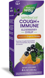 <{%PRIMARY_13313%}>Nature's Way® | Sambucus Cough +♢ Immune* Elderberry Syrup, 4 fl oz (120 ml)