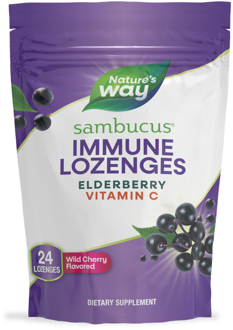 <{%PRIMARY_12709%}>Nature's Way® | Sambucus Immune Lozenges, 24 lozenges, Wild Cherry
