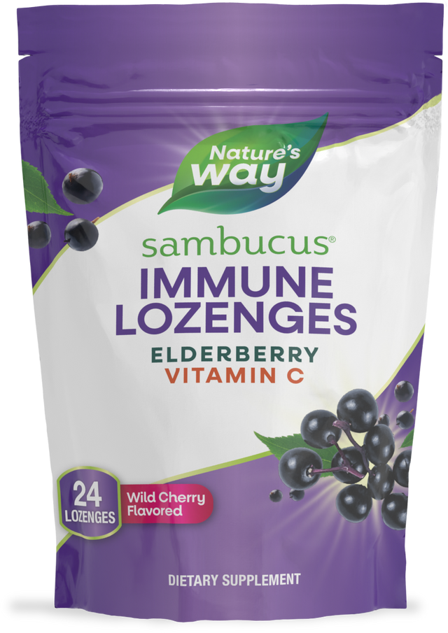 <{%PRIMARY_12709%}>Nature's Way® | Sambucus Immune Lozenges, 24 lozenges, Wild Cherry