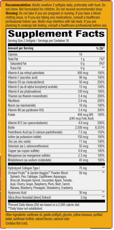 <{%360IMAGE1_11094%}>Nature's Way® | Alive! Hair, Skin & Nails Multivitamin - right side of pack