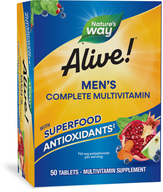 <{%PRIMARY_13660%}>Nature's Way® | Alive! Men's Complete Multivitamin, 50 tablets