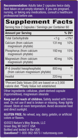 <{%360IMAGE1_05802%}>Nature's Way® | Cell Forté IP-6 & Inositol - right side of pack