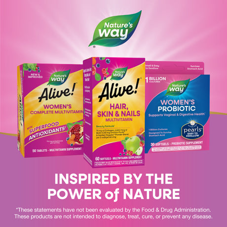 <{%MAIN5_11094%}>Nature's Way® | Alive! Hair, Skin & Nails Multivitamin