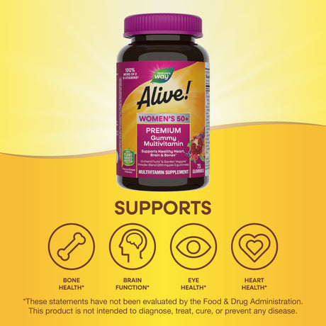 <{%MAIN3_15899%}>Nature's Way® | Alive! Premium Women's 50+ Gummy Multivitamin