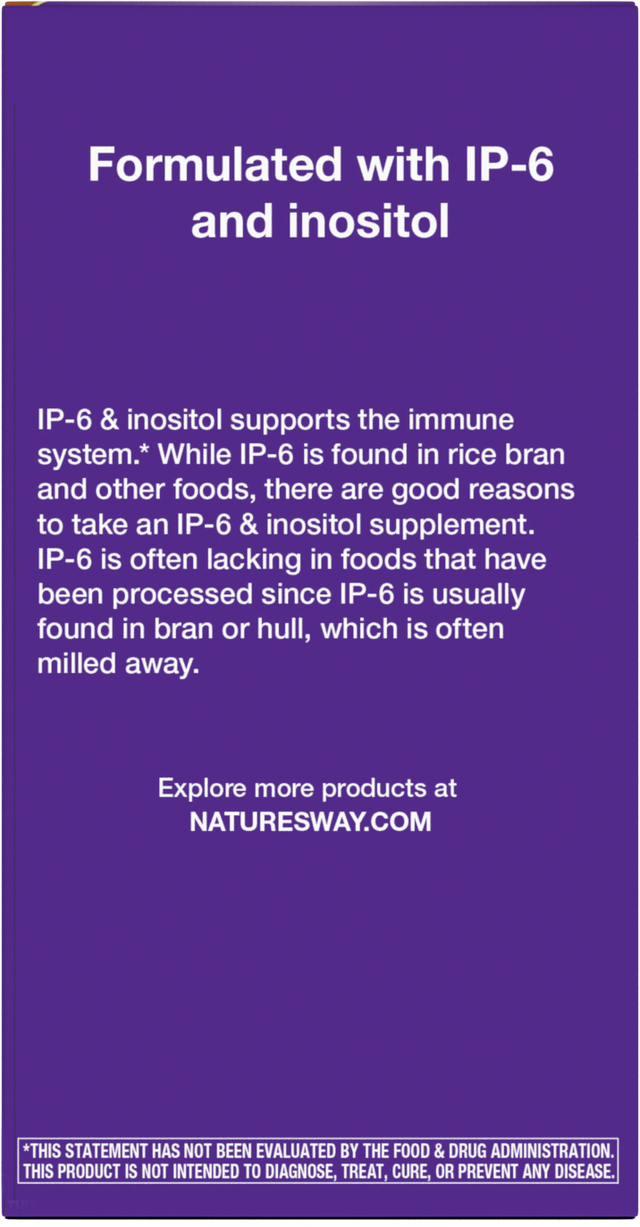 <{%360IMAGE7_05800%}>Nature's Way® | Cell Forté IP-6 & Inositol - back of pack